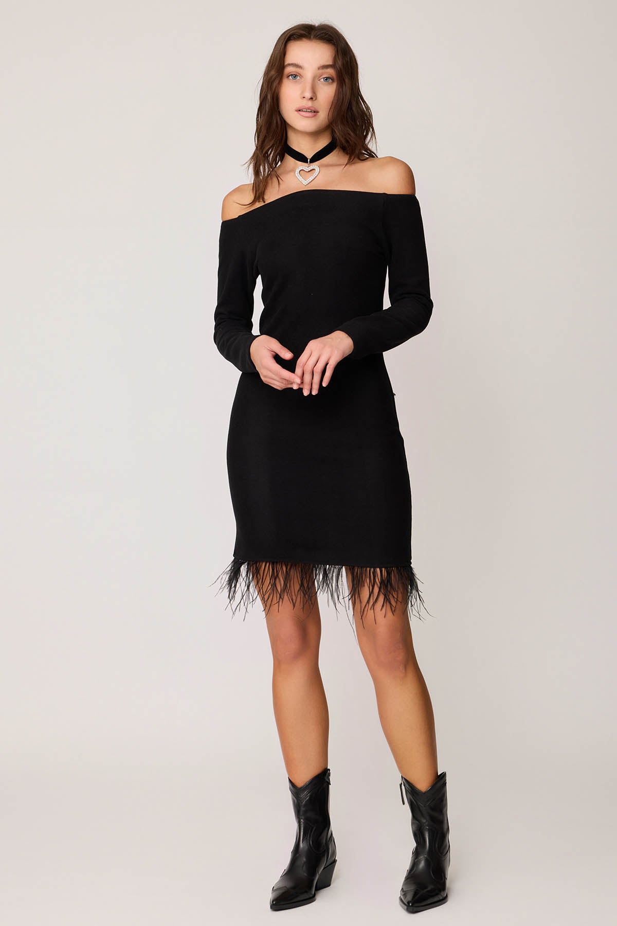 FUR DETAILED DRESS