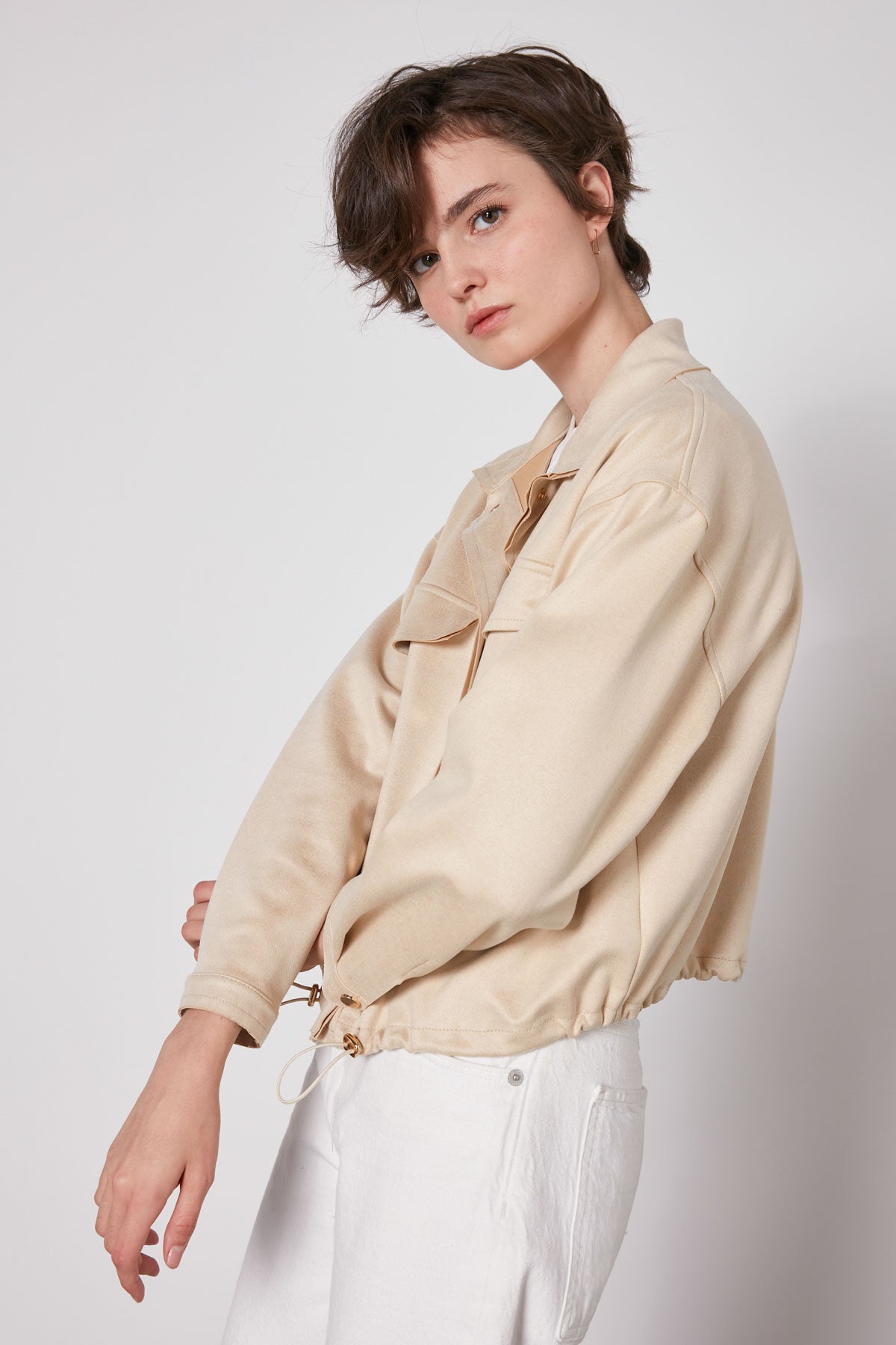 BLOUSE WITH STRING WAIST