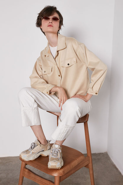 BLOUSE WITH STRING WAIST