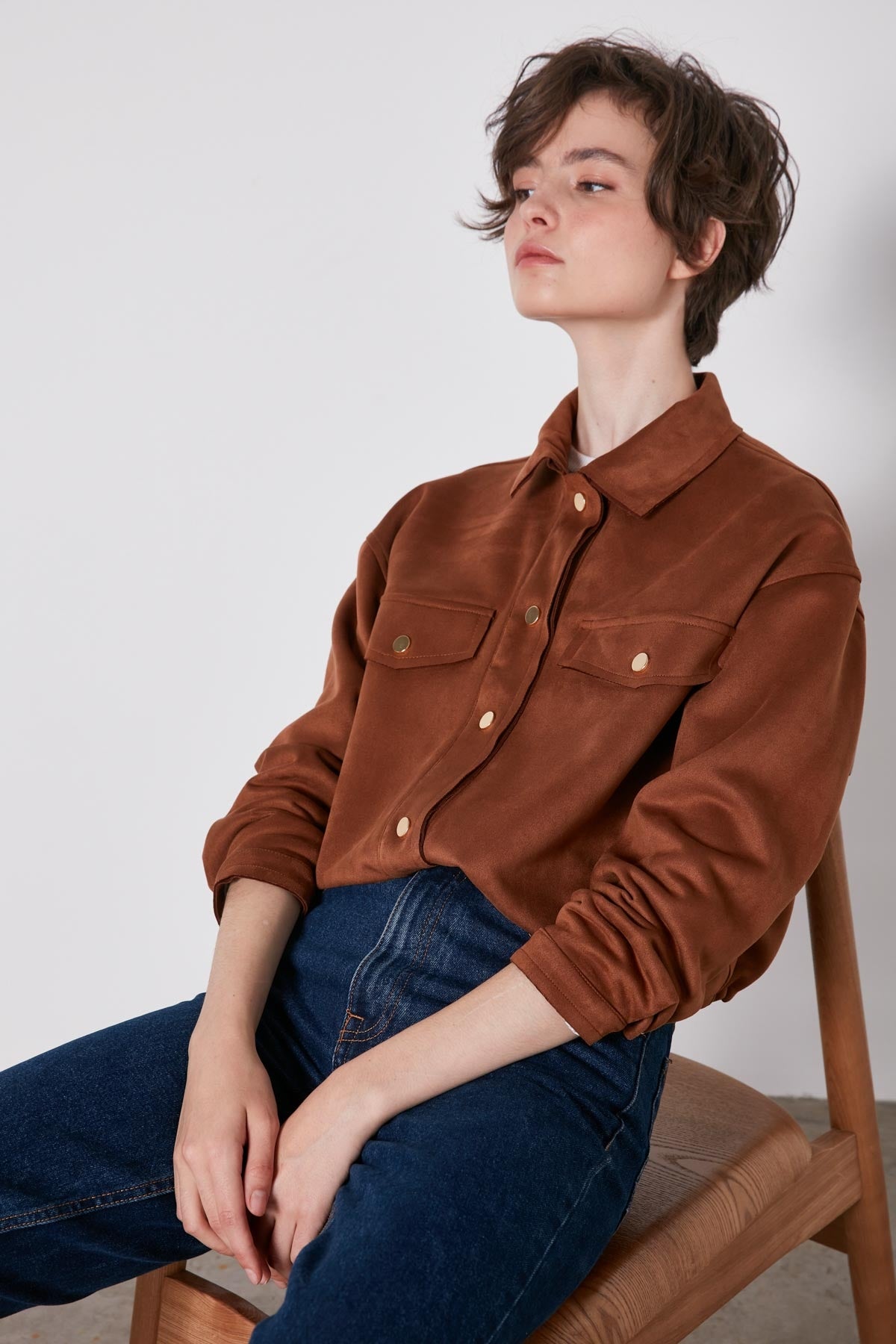 BLOUSE WITH STRING WAIST