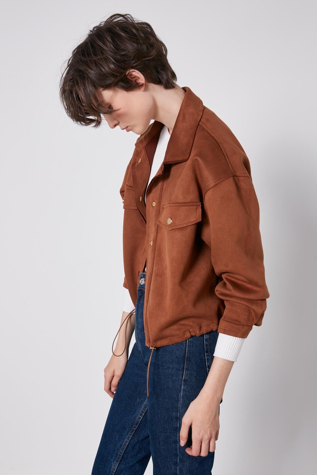 BLOUSE WITH STRING WAIST