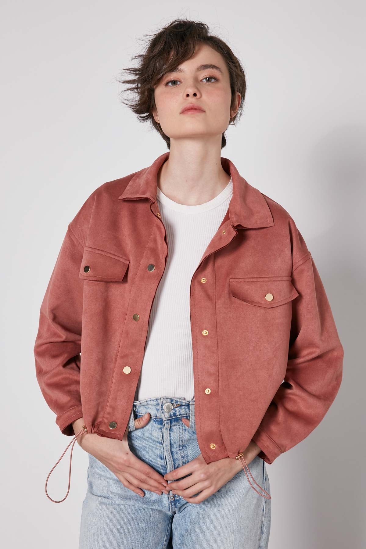 BLOUSE WITH STRING WAIST