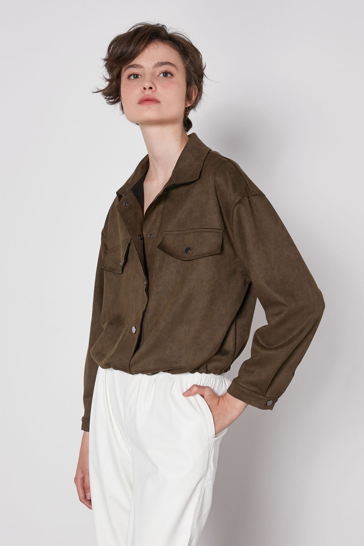BLOUSE WITH STRING WAIST