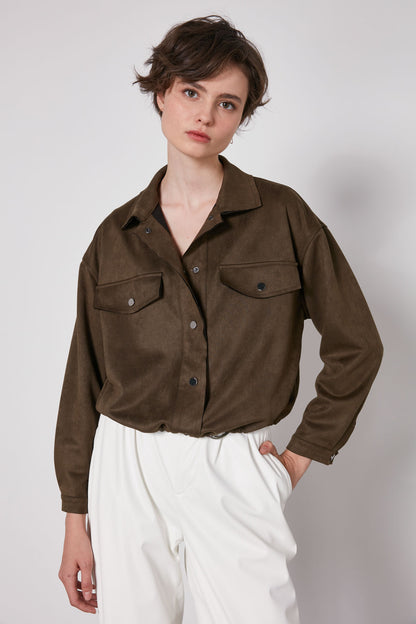 BLOUSE WITH STRING WAIST