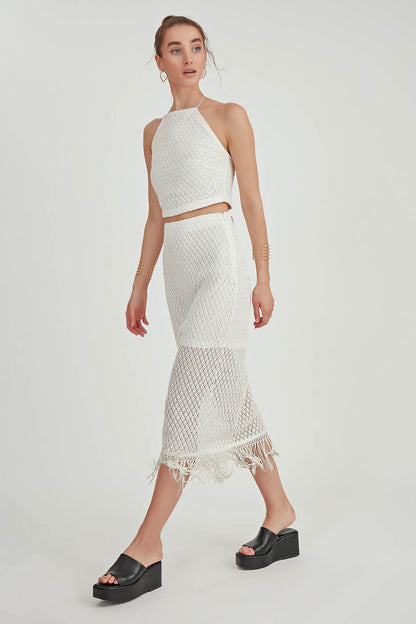 MIDI HEIGHT LAYERED SKIRT