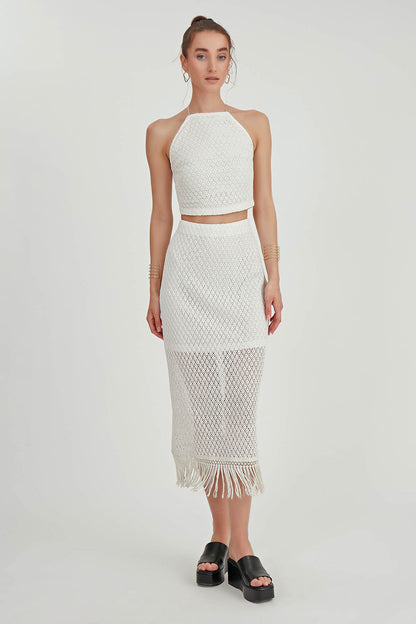 MIDI HEIGHT LAYERED SKIRT