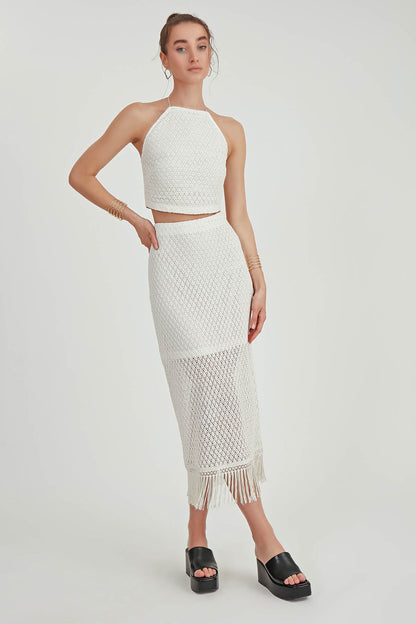 MIDI HEIGHT LAYERED SKIRT