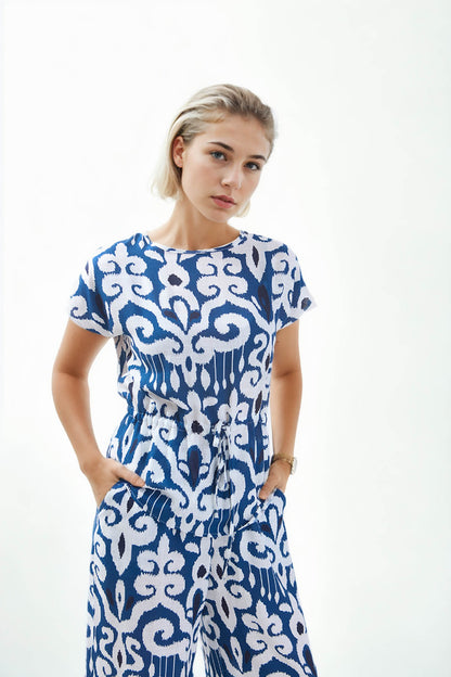 ETHNIC PATTERN LOOSE BLOUSE