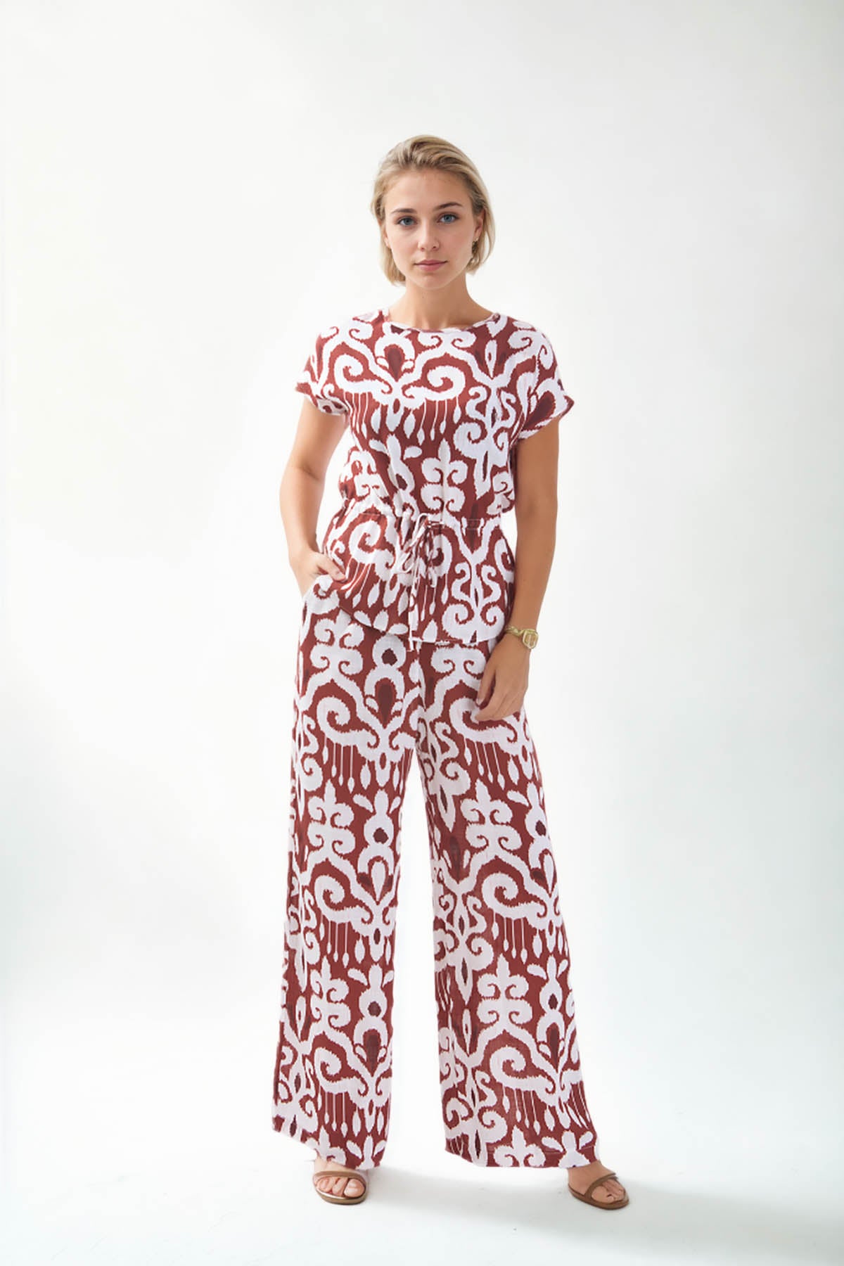 ETHNIC PATTERN LOOSE BLOUSE