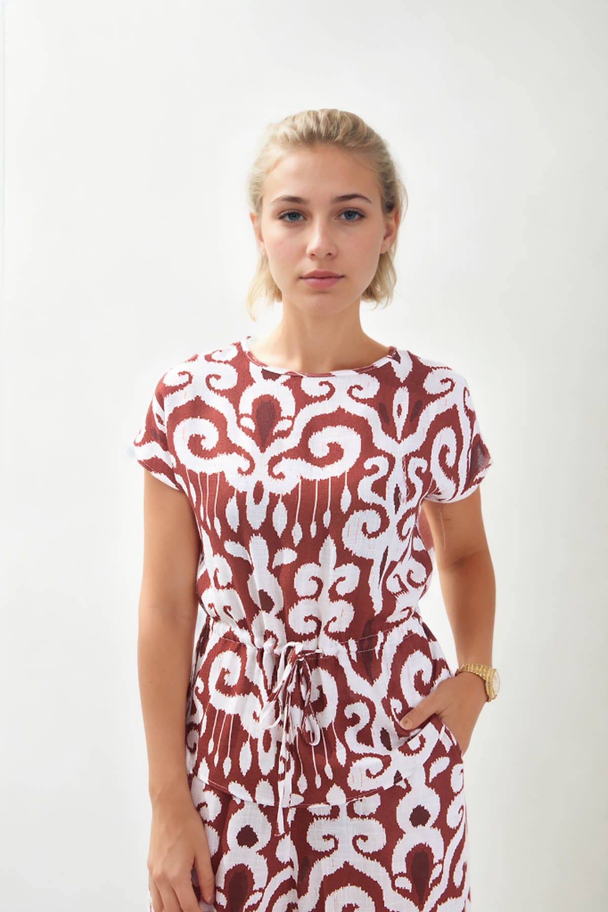 ETHNIC PATTERN LOOSE BLOUSE
