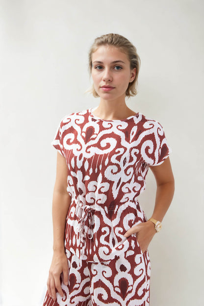 ETHNIC PATTERN LOOSE BLOUSE