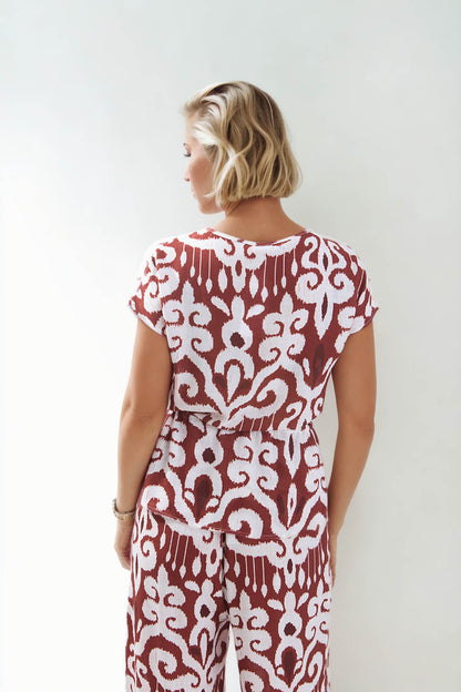 ETHNIC PATTERN LOOSE BLOUSE