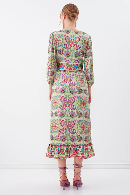 ETHNIC PATTERN LONG DRESS