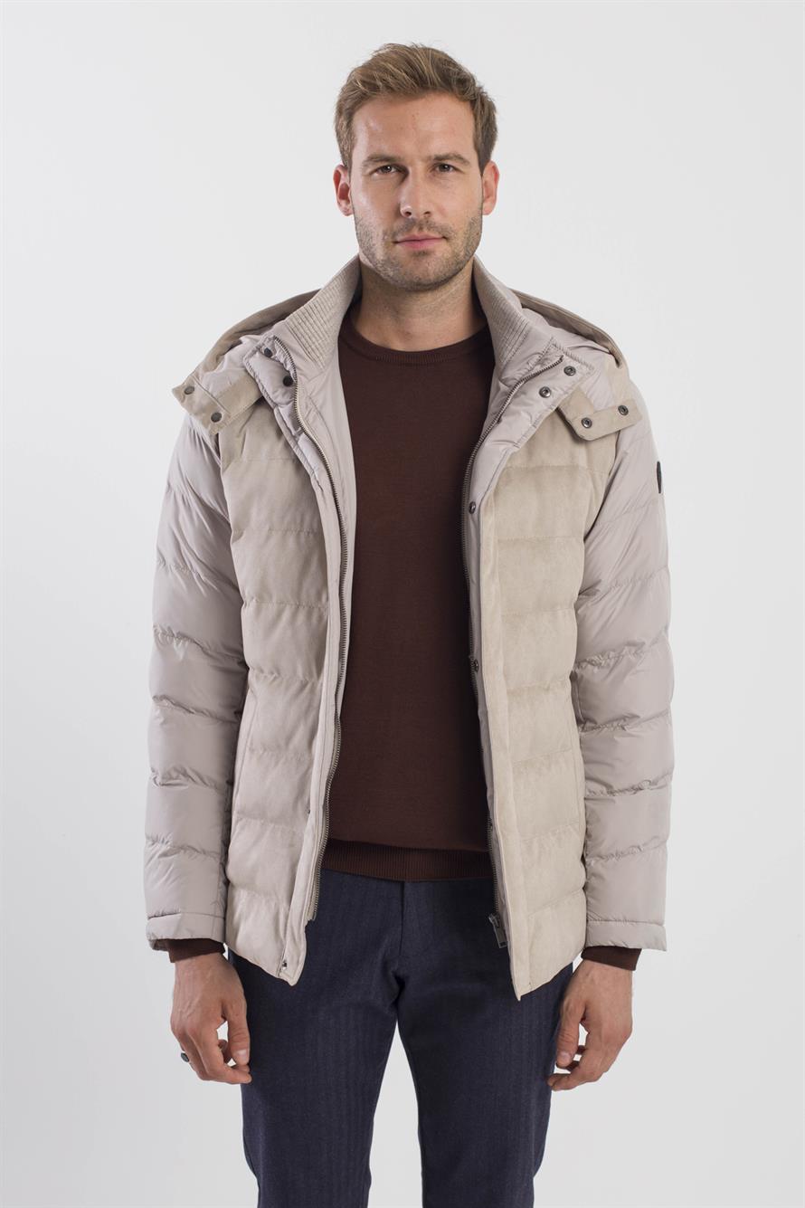 Stone Comfort Fit Bloated Hooded Jacket