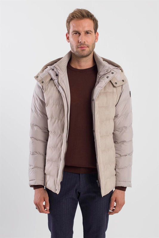 Stone Comfort Fit Bloated Hooded Jacket