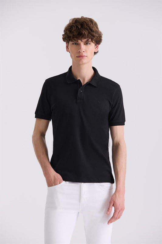 Slim Fit Polo Collar T Shirt