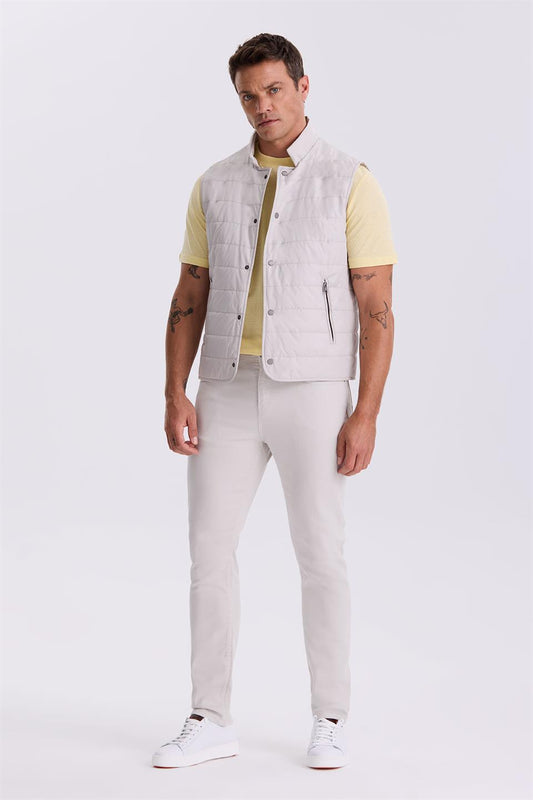 Stone Judge Collar Fiber Slim Fit Vest