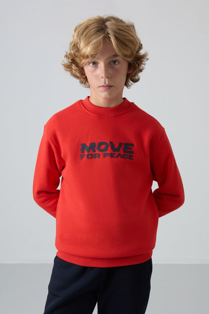 Fiesta Cotton Thick Fleece-Lined Soft Textured Standard Fit Printed Boys' Sweatshirt - 11216