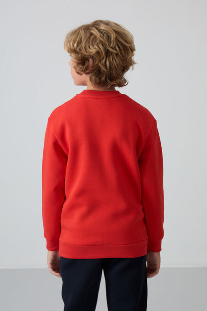 Fiesta Cotton Thick Fleece-Lined Soft Textured Standard Fit Printed Boys' Sweatshirt - 11216