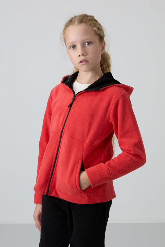 Fiesta Thick Soft Textured Standard Fit Embroidered Fleece Girls' Sweatshirt - 75152