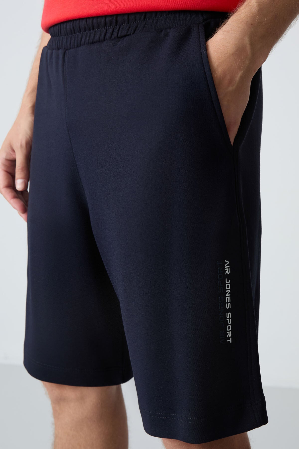 Fiesta Navy Blue Cotton Thick Soft Textured Oversize Fit Basic Men's Shorts Set - 85258