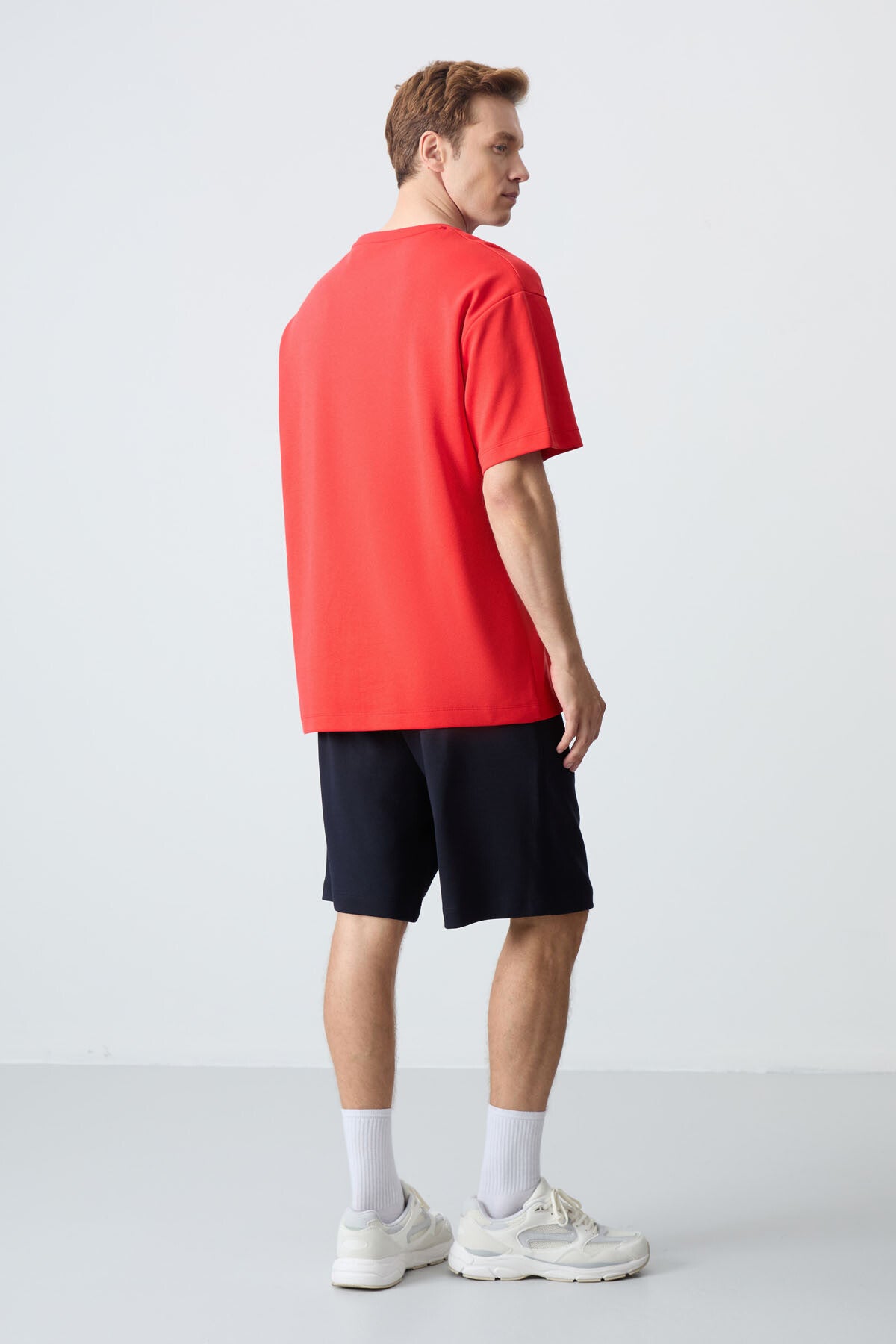 Fiesta Navy Blue Cotton Thick Soft Textured Oversize Fit Basic Men's Shorts Set - 85258
