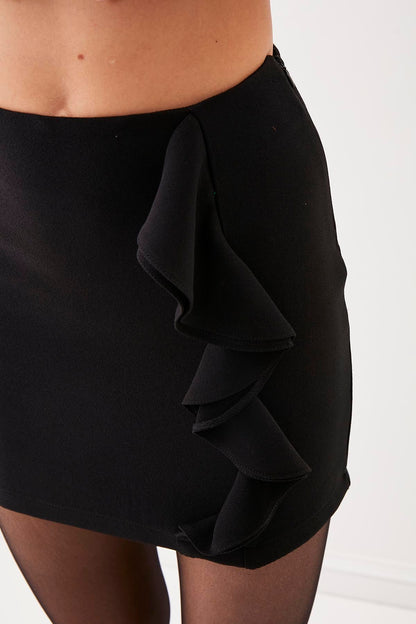 FRILL DETAILED MINI-SKIRT