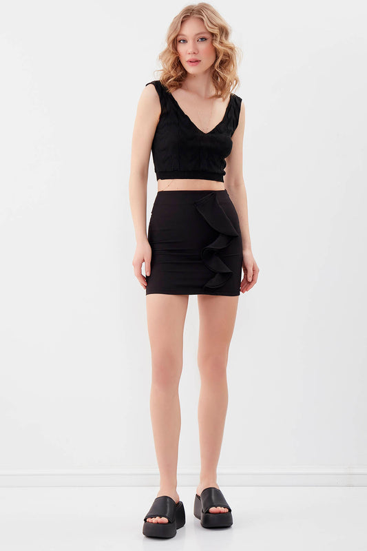 FRILLY MINI-SKIRT