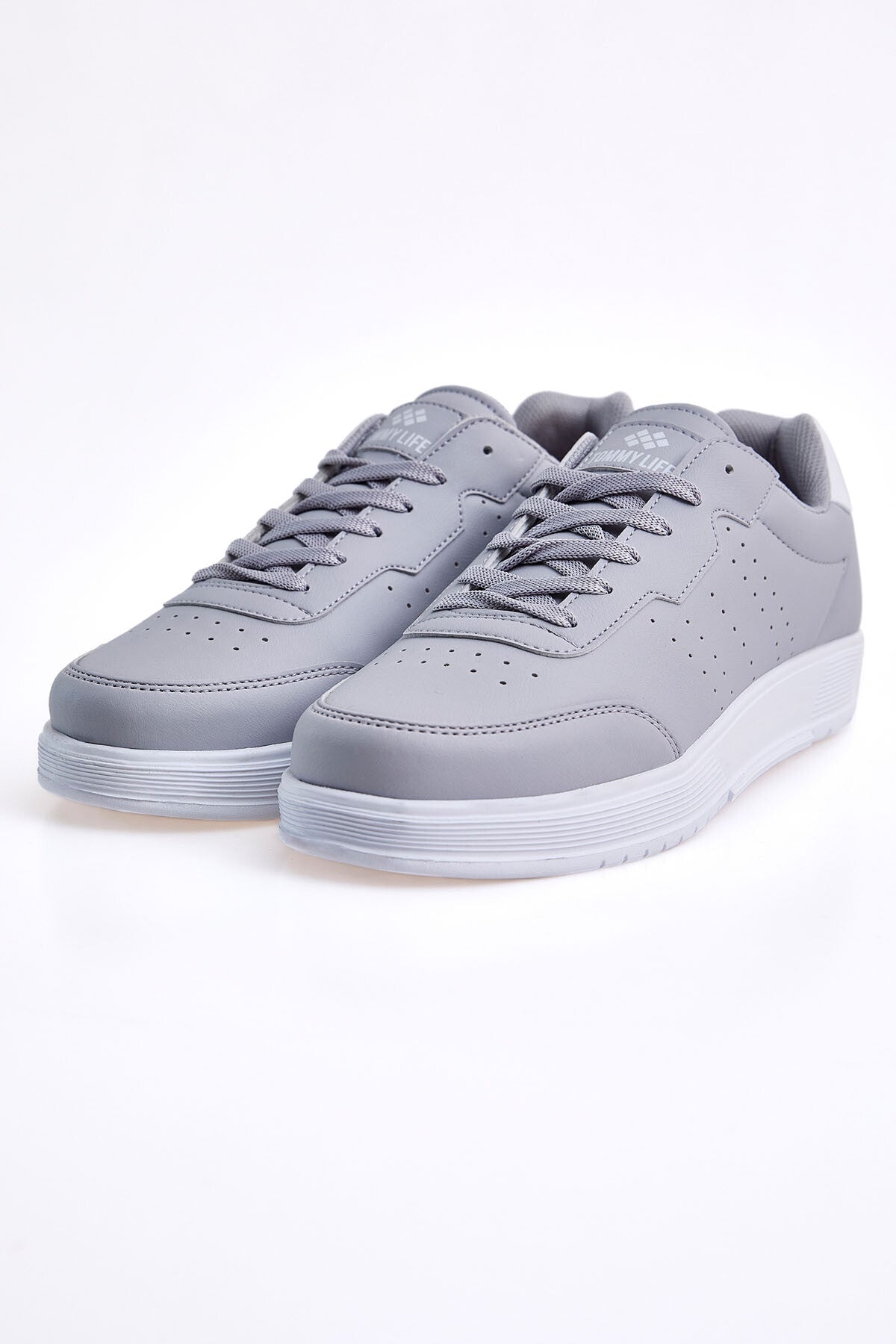 Smoke Laced High Sole PU Leather Men's Sports Shoes - 89132