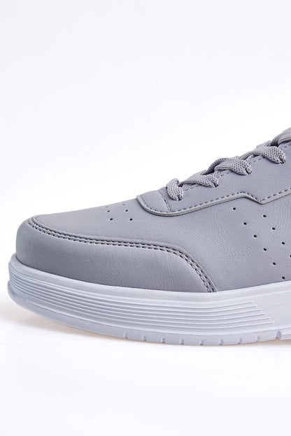 Smoke Laced High Sole PU Leather Men's Sports Shoes - 89132