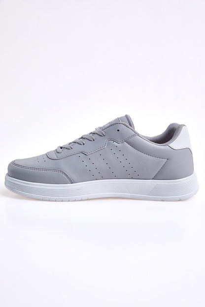 Smoke Laced High Sole PU Leather Men's Sports Shoes - 89132