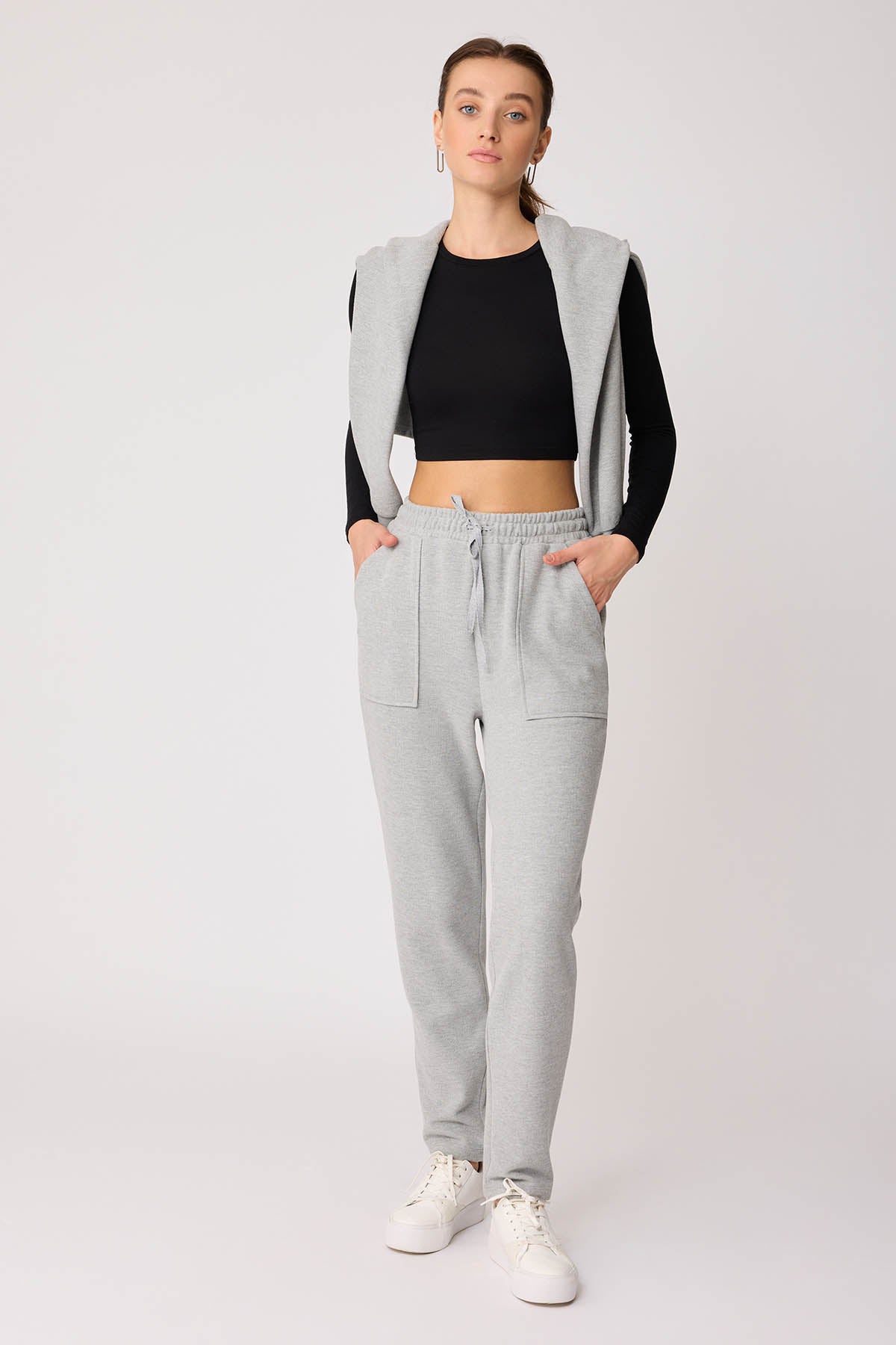 WIDE-POCKET BELT ELASTANE TRACKSUIT