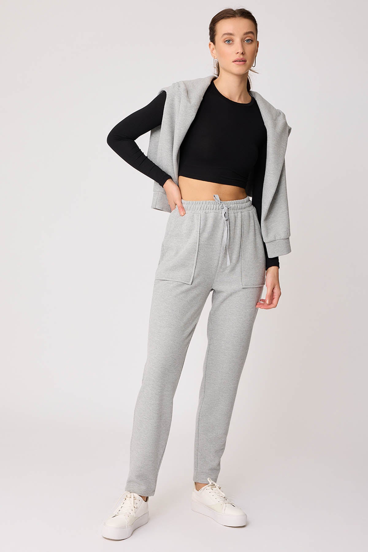 WIDE-POCKET BELT ELASTANE TRACKSUIT