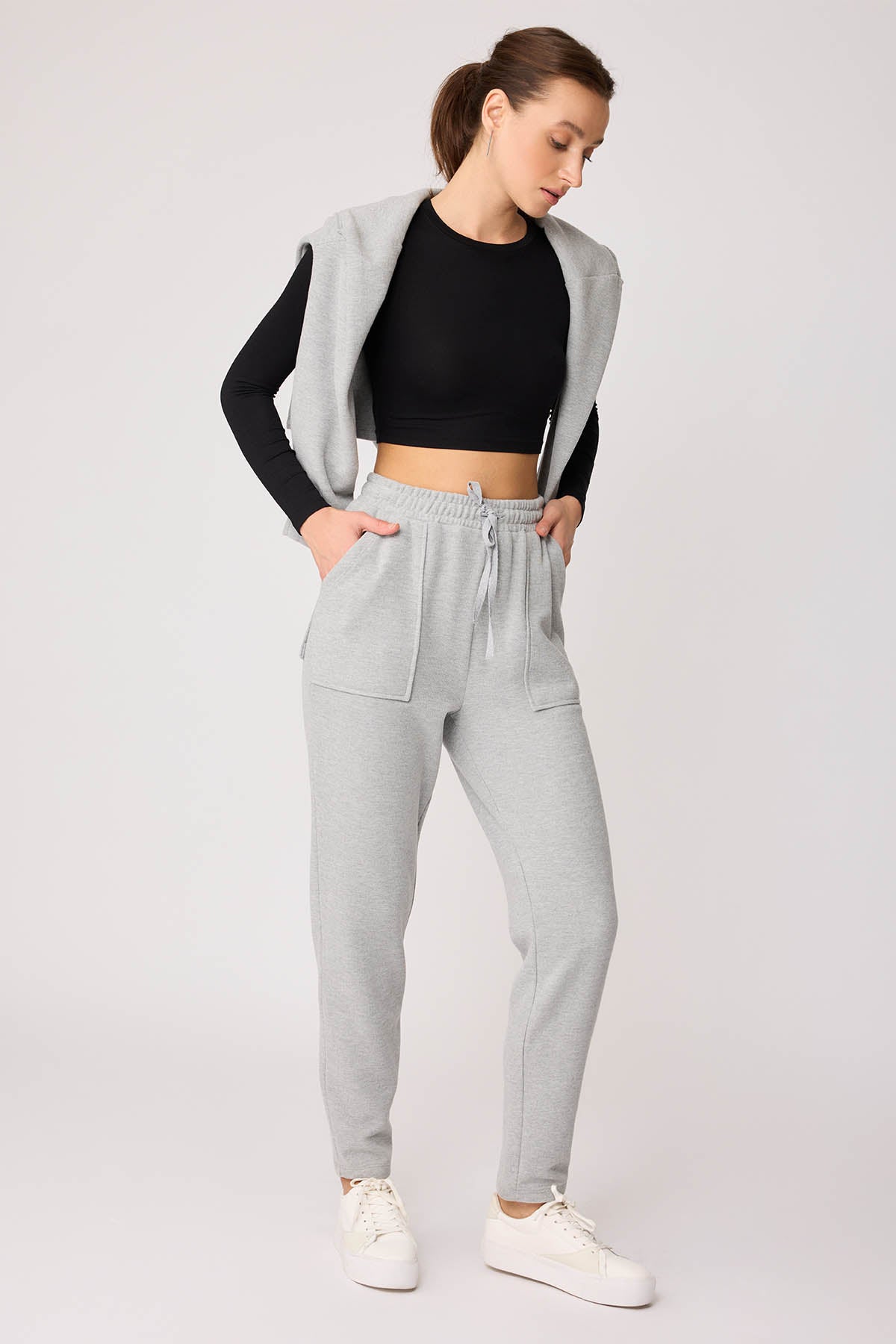 WIDE-POCKET BELT ELASTANE TRACKSUIT