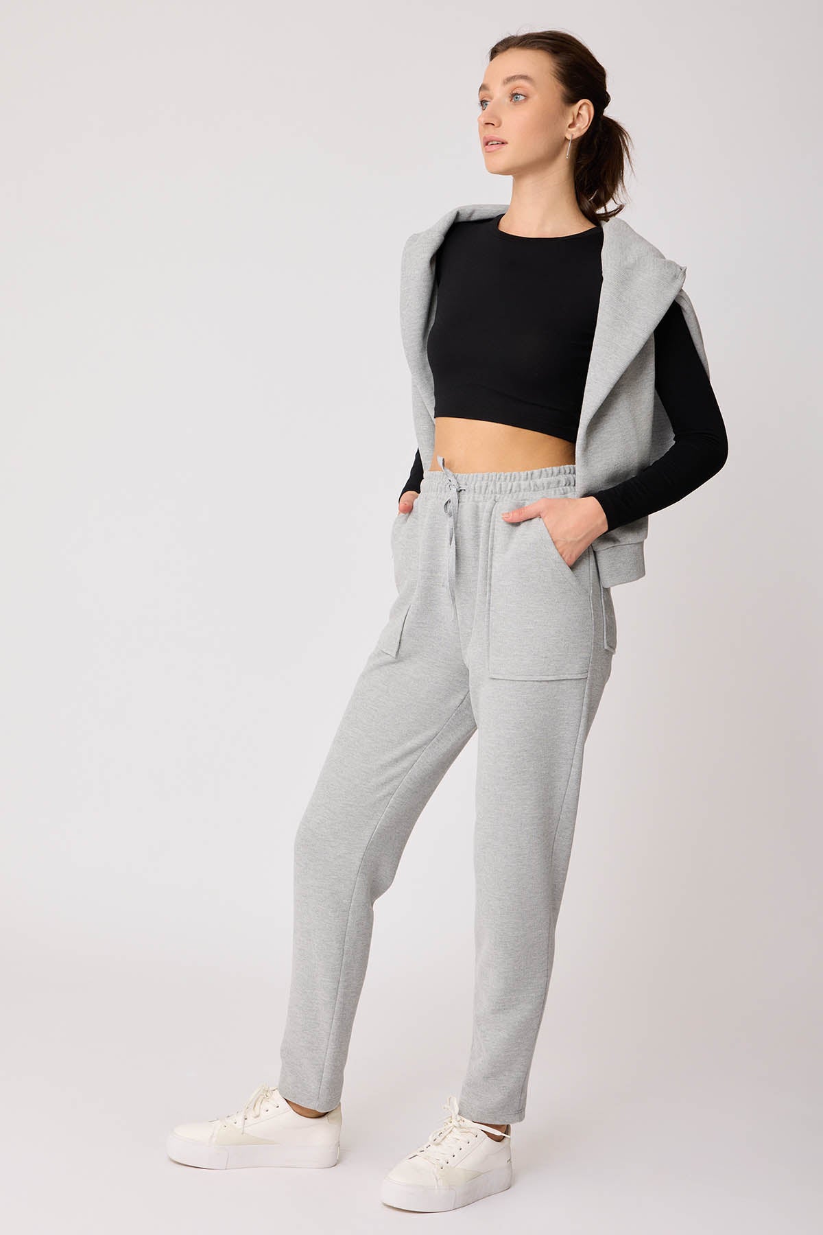 WIDE-POCKET BELT ELASTANE TRACKSUIT