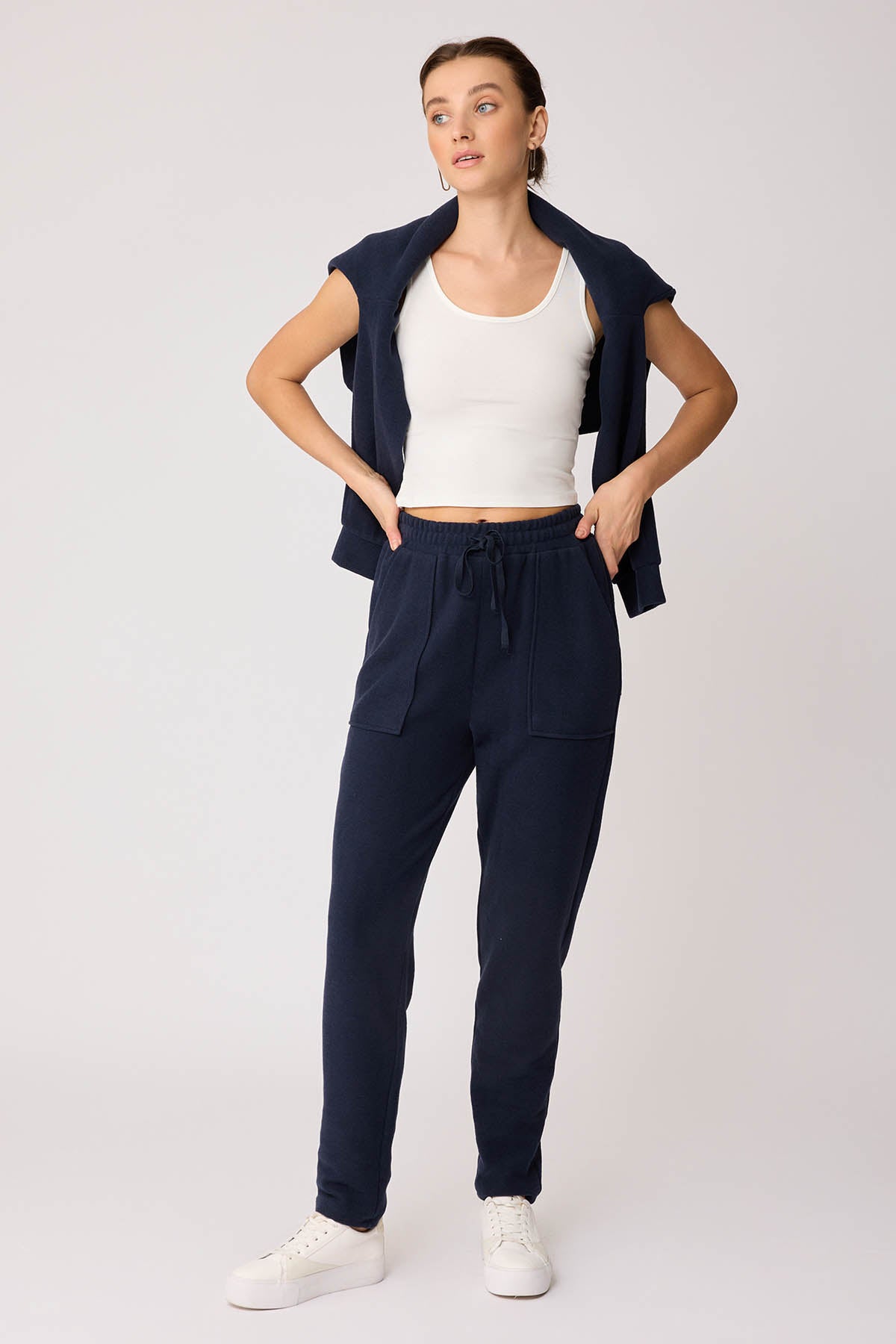 WIDE-POCKET BELT ELASTANE TRACKSUIT