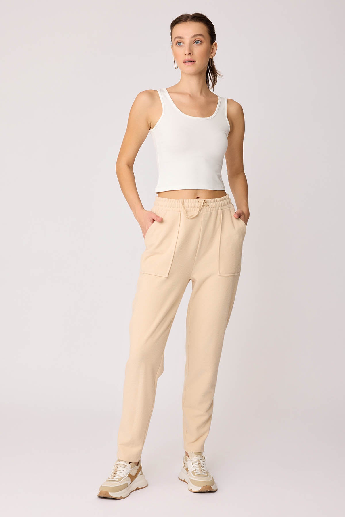WIDE-POCKET BELT ELASTANE TRACKSUIT