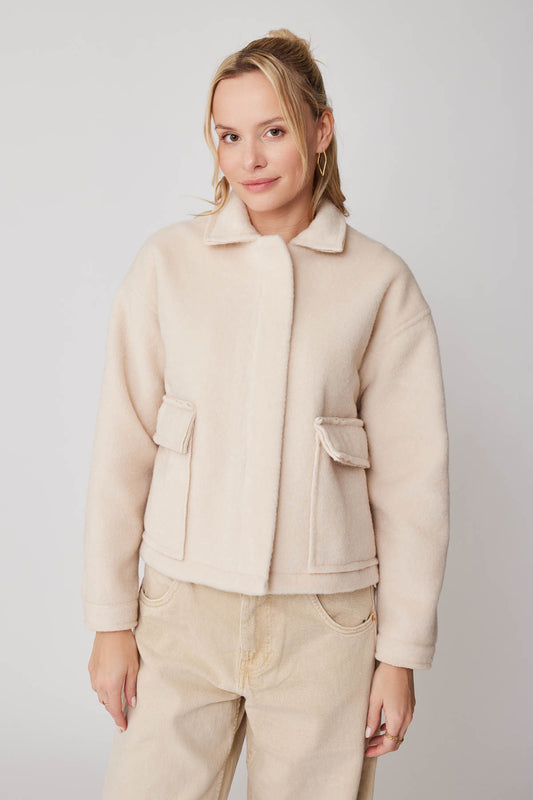 CROP JACKET WITH WIDE POCKETS