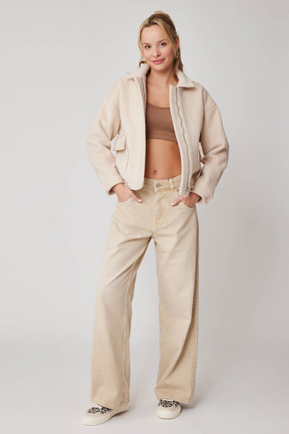CROP JACKET WITH WIDE POCKETS