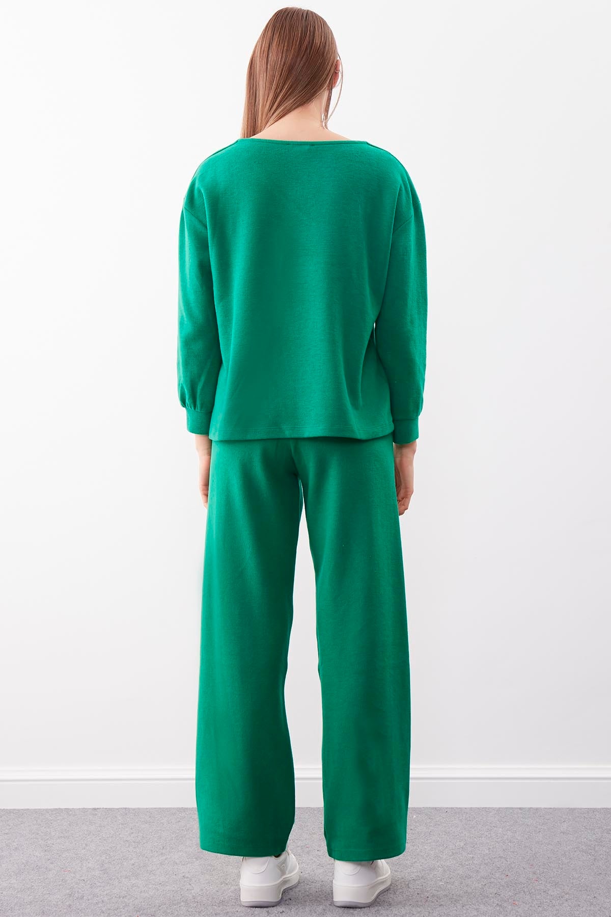 WIDE-ASPECT KNITTED TROUSERS