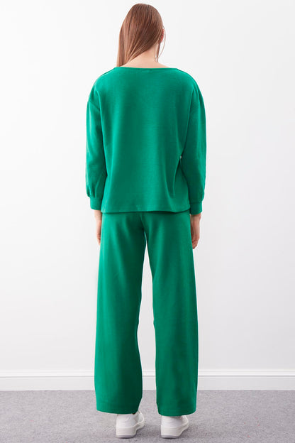 WIDE-ASPECT KNITTED TROUSERS