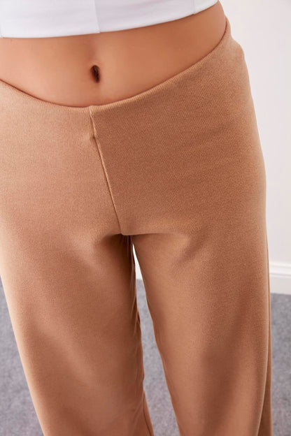 WIDE-ASPECT KNITTED TROUSERS