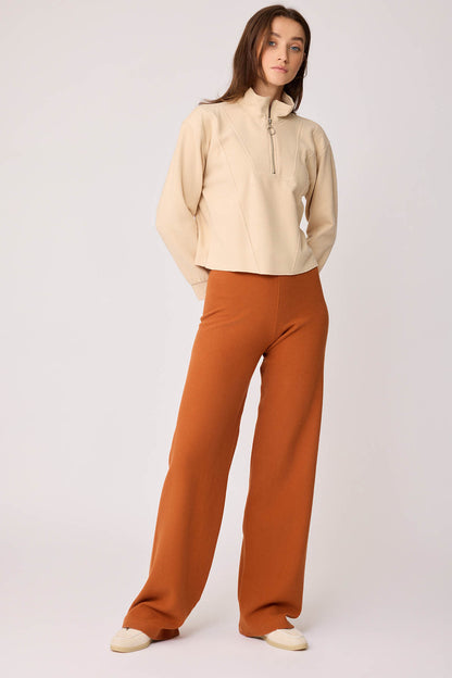 WIDE-ASPECT KNITTED TROUSERS