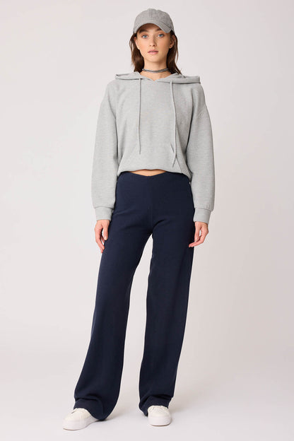 WIDE-ASPECT KNITTED TROUSERS