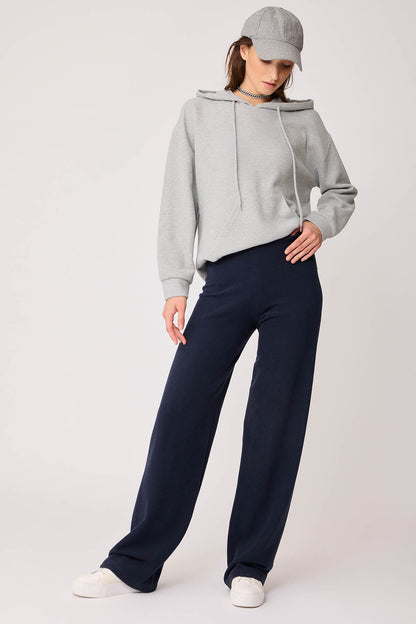 WIDE-ASPECT KNITTED TROUSERS