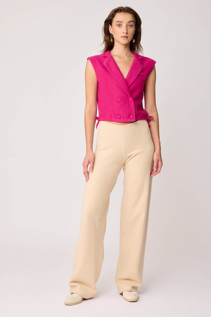 WIDE-ASPECT KNITTED TROUSERS