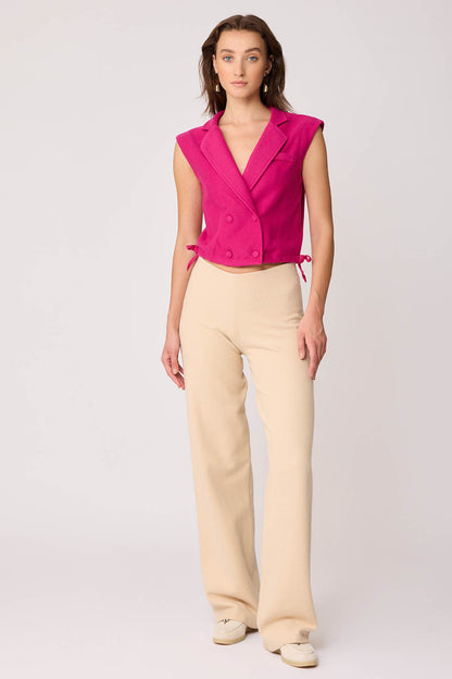 WIDE-ASPECT KNITTED TROUSERS