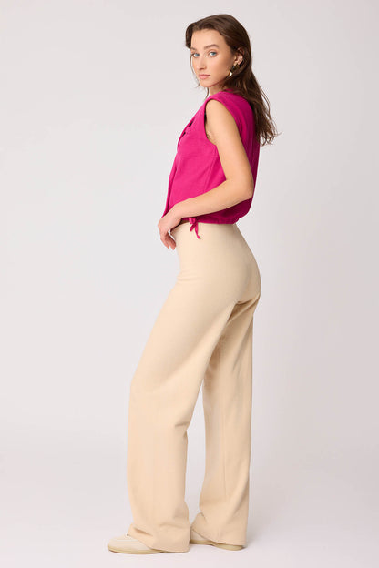 WIDE-ASPECT KNITTED TROUSERS