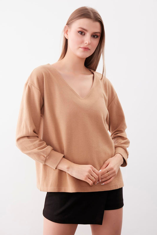 BROAD V NECK BLOUSE