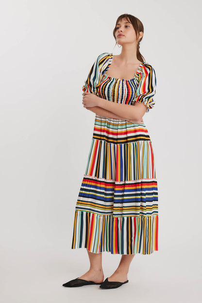 COILED LOOSE LINE DRESS